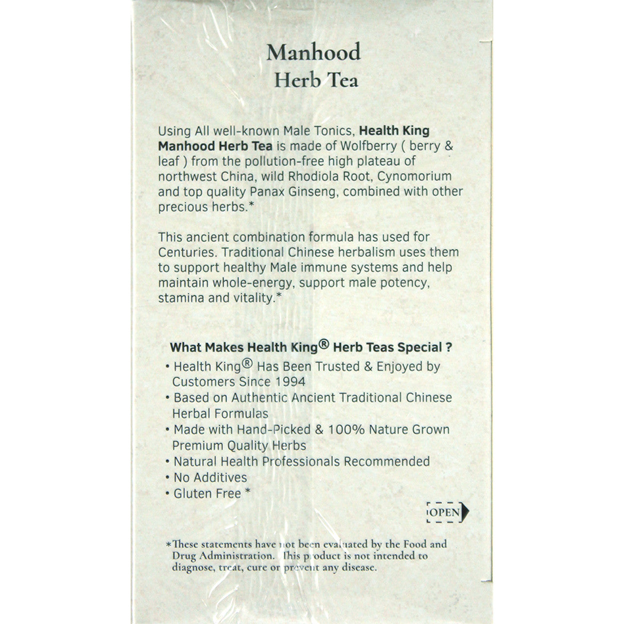 Health King Manhood Tea - 20 Bags