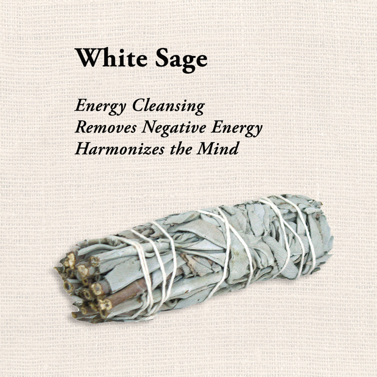 White Sage Smudge Stick- 4"