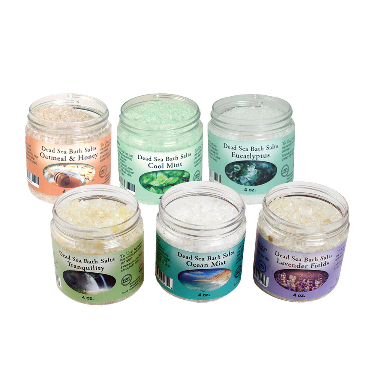 Set Of 6 Scented Dead Sea Salts - 4 oz.