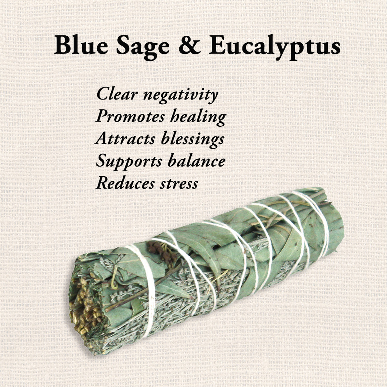 Blue Sage & Eucalyptus Smudge Stick