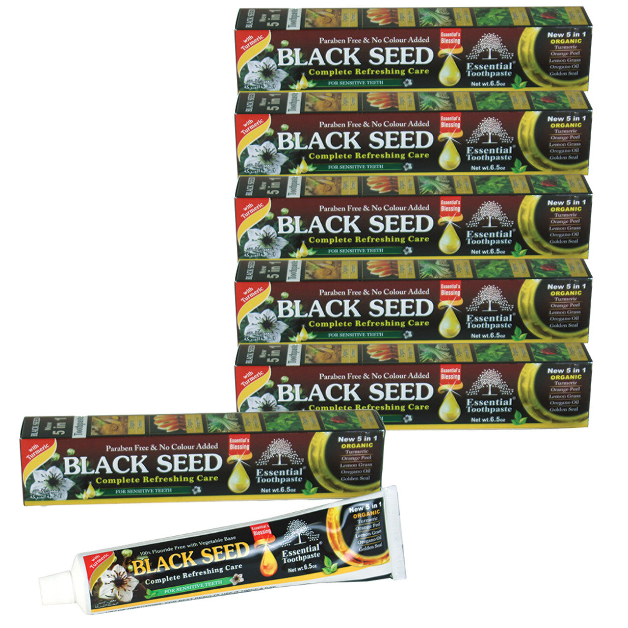 Essential Palace: Black Seed Toothpaste - Pack Of 6