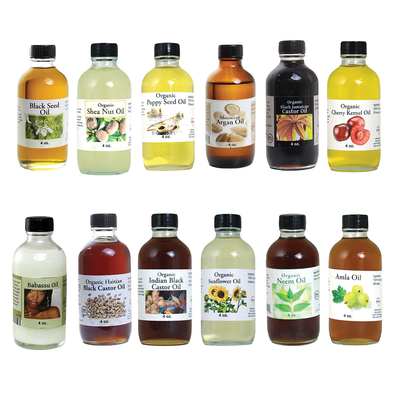 Set Of 12 Organic Natural Healing Oils